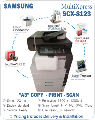 Samsung MultiXpress SCX-8123 available in store Office Imaging Systems